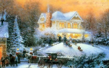 ビクトリア朝のクリスマス II トーマス キンケード Oil Paintings